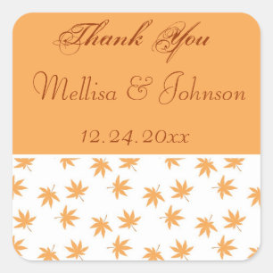 Herfst geel bladeren sticker