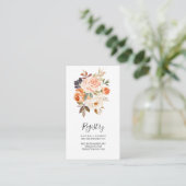 Herfst Geel Blush Elegant Bloemen Gift Registry Informatiekaartje (Staand voorkant)