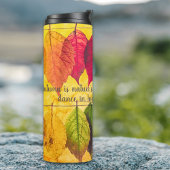 Herfst geel bruin rood blad herfst Inspirerend Thermosbeker