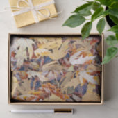 Herfst Geel Geschilderde Esdoornbladeren Tissuepapier (Geschenk)