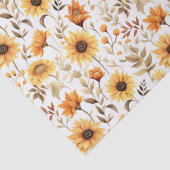 Herfst Geel & Sinaasappel Zonnebloemen Tissuepapier (Detail)