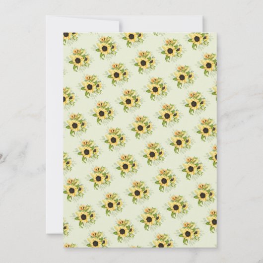 Herfst Geel Zonnebloem BINGO Baby shower spel Kaart (Achterkant)