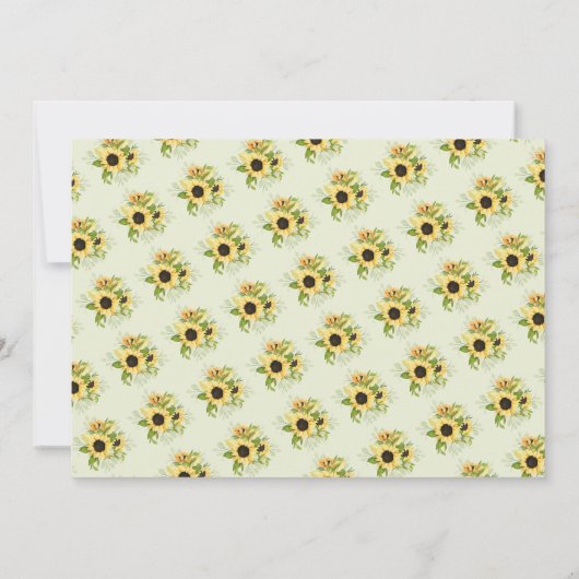 Herfst Geel Zonnebloem Bloemen Baby shower Kaart (Achterkant)