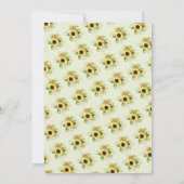 Herfst Geel Zonnebloem Bloemen Baby shower Kaart (Achterkant)