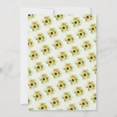 Herfst Geel Zonnebloem Bloemen Baby shower Kaart (Achterkant)
