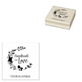Herfst geïnspireerd Handgemaakt met Love Quote Rubberstempel (Gestempeld)