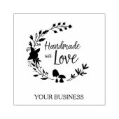 Herfst geïnspireerd Handgemaakt met Love Quote Rubberstempel (Afrduk)
