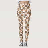 Herfst-geïnspireerde Boho Mandala Pattern Leggings (Voorkant)