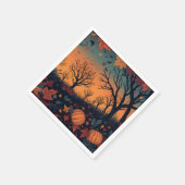 Herfst geïnspireerde kunst servet (Hoek)