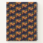 Herfst geïnspireerde pompoen en cactus (Design 1) Notitieboek (Achterkant)