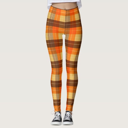 Herfst geïnspireerde ruit  leggings (Voorkant)
