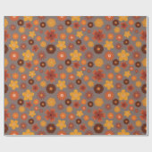 Herfst-geïnspireerde Rustic Flowers Naadloze Thank Cadeaupapier (Vlak)