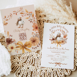 Herfst Gekke Goose QR code Baby shower Kaart