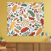 Herfst gekleurd blad vierkant ontwerp canvas afdruk (Insitu (Woonkamer))
