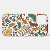 Herfst gekleurd blad vierkant ontwerp Case-Mate iPhone case (Achterkant (horizontaal))