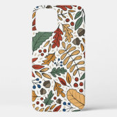 Herfst gekleurd blad vierkant ontwerp Case-Mate iPhone case (Achterkant)