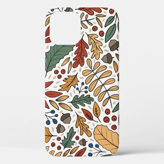 Herfst gekleurd blad vierkant ontwerp Case-Mate iPhone case (Achterkant)