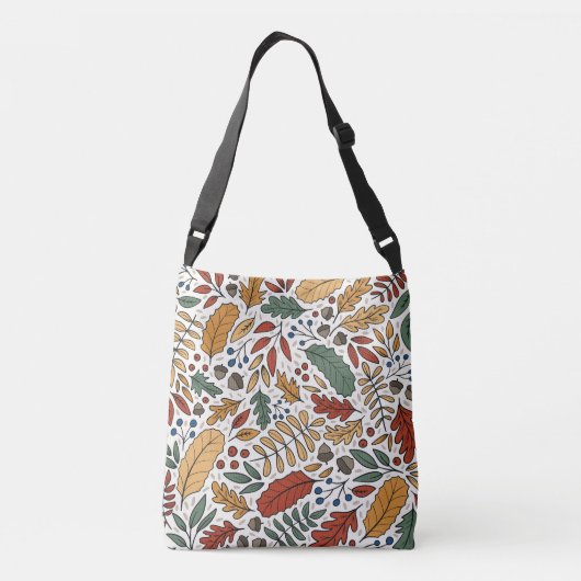 Herfst gekleurd blad vierkant ontwerp crossbody tas (Achterkant)