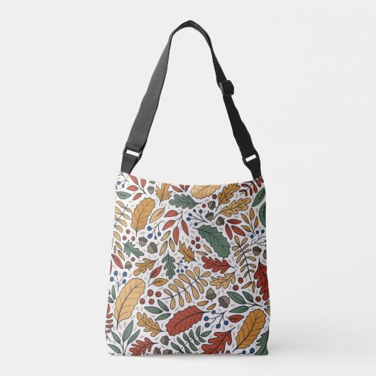 Herfst gekleurd blad vierkant ontwerp crossbody tas (Voorkant)