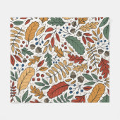 Herfst gekleurd blad vierkant ontwerp fleece deken (Voorkant (Horizontaal))
