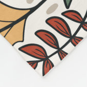 Herfst gekleurd blad vierkant ontwerp fleece deken (Hoek)