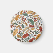 Herfst gekleurd blad vierkant ontwerp magneet (Voorkant)