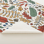 Herfst gekleurd blad vierkant ontwerp sherpa deken (3/4)