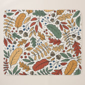Herfst gekleurd blad vierkant ontwerp sherpa deken (Voorkant (horizontaal))