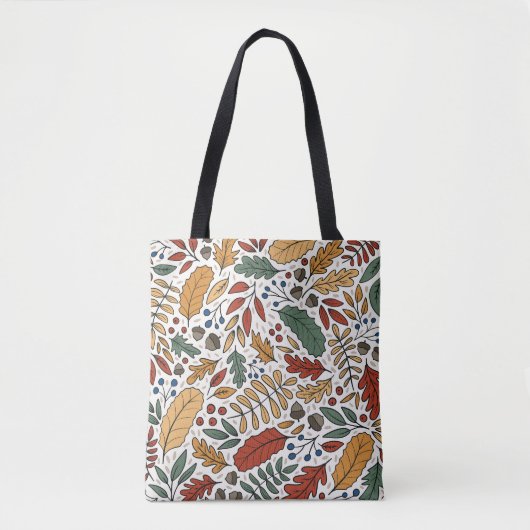 Herfst gekleurd blad vierkant ontwerp tote bag (Voorkant)