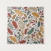 Herfst gekleurd blad vierkant ontwerp wandkleed (Voorkant (horizontaal))
