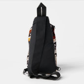 Herfst gekleurd mozaïek sling bag (Achterkant)