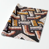 Herfst gekleurd Romeins mozaïek Cadeaupapier (Uitgerold)
