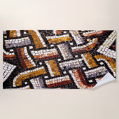 Herfst gekleurd Romeins mozaïek Strandlaken (Voorkant)