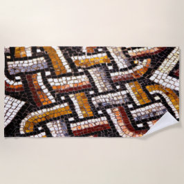 Herfst gekleurd Romeins mozaïek Strandlaken