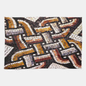 Herfst gekleurd Romeins mozaïek Theedoek (Horizontaal)