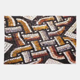 Herfst gekleurd Romeins mozaïek Theedoek