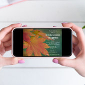 Herfst gekleurde bladeren herfst equinox viering kaart