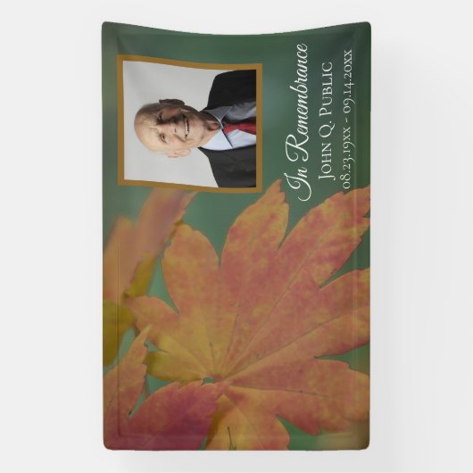 Herfst gekleurde bladeren Viering van het leven be Spandoek (Verticaal)