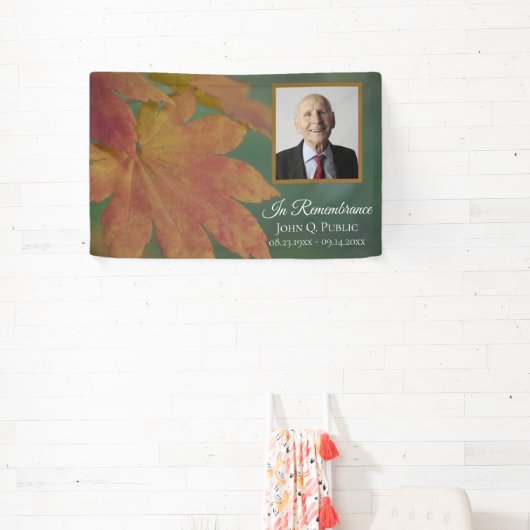 Herfst gekleurde bladeren Viering van het leven be Spandoek (Insitu)