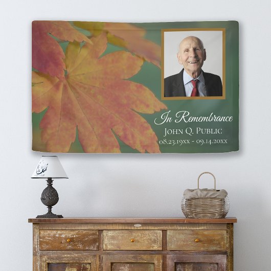 Herfst gekleurde bladeren Viering van het leven be Spandoek