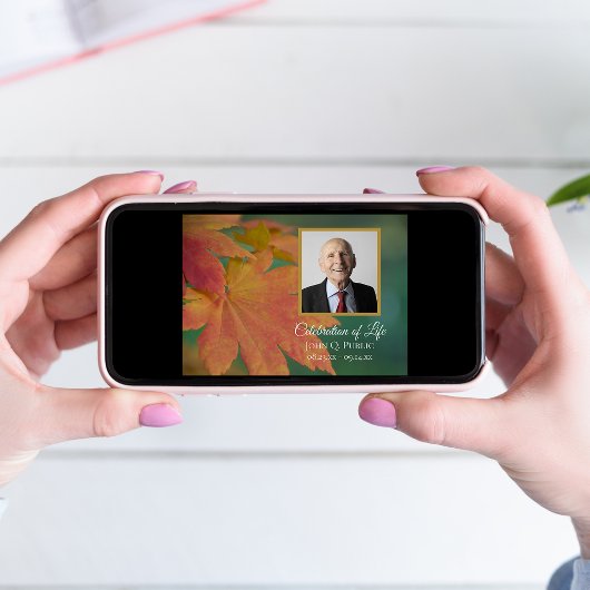 Herfst gekleurde bladeren viering van het leven kaart