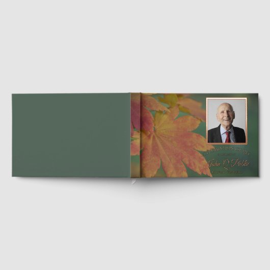 Herfst gekleurde bladeren Viering van het leven Me Gastenboek (Volledig)