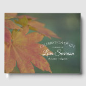 Herfst gekleurde bladeren Viering van het leven Me Gastenboek (Voorkant)