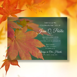 Herfst gekleurde bladeren Viering van het leven Me Kaart