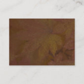 Herfst gekleurde esdoorn bladeren bruiloft recepti informatiekaartje (Achterkant)