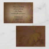 Herfst gekleurde esdoorn bladeren bruiloft recepti informatiekaartje (Voorkant / Achterkant)