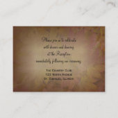 Herfst gekleurde esdoorn bladeren bruiloft recepti informatiekaartje (Voorkant)