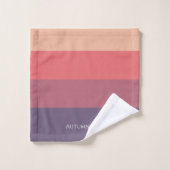 Herfst gekleurde strepen- bad handdoek (Wasdoekje)
