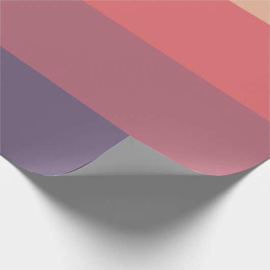 Herfst gekleurde strepen- cadeaupapier (Hoek)