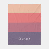 Herfst gekleurde strepen- fleece deken (Voorkant)